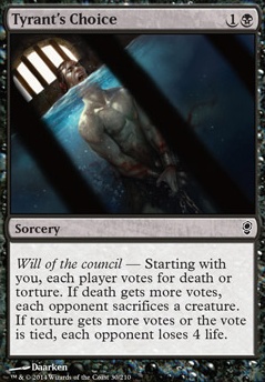 Tyrant's Choice feature for Mono Black Burn Variant