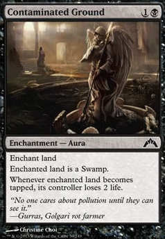 Contaminated Ground feature for Dimir Pauper Pain Lands
