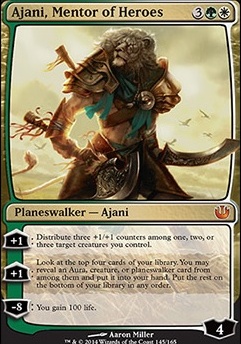 Ajani, Mentor of Heroes feature for Ajani - Enchantments