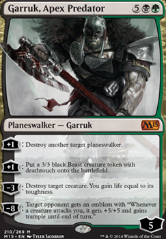 Garruk, Apex Predator feature for I still hate artifacts