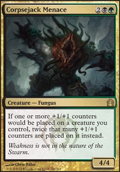 Corpsejack Menace feature for X/X & +1/+1 Counters Green/Black Deck