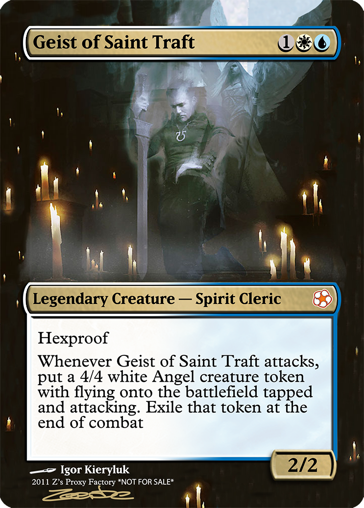 1 PreCon FOIL Geist of Saint Traft Gold Duel Decks Blessed vs Cursed Mtg Magic 