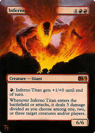 Creature Giant Mythic INFERNO TITAN NM mtg Commander 2013 Red 