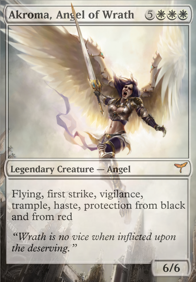 Akroma, Angel of Wrath feature for Devotion to White Angels