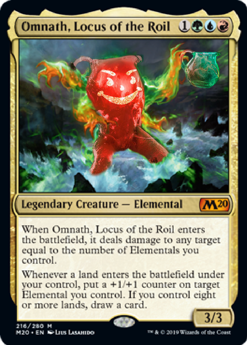 Omnath, Locus of the Roil feature for elemental/land commander