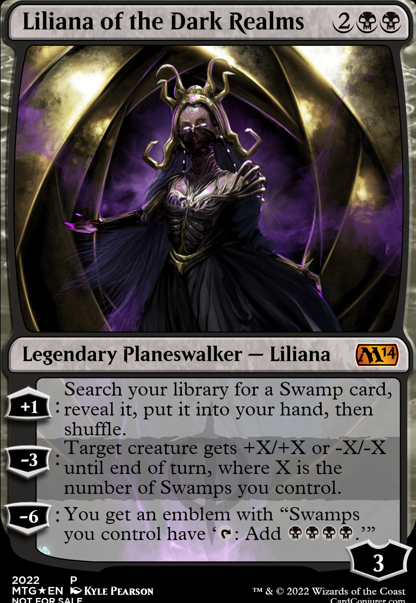 liliana of the dark realms altered art