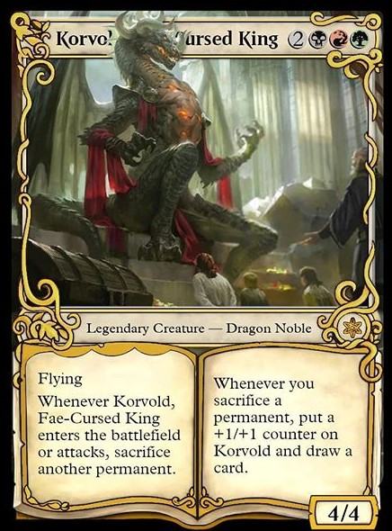 MTG Magic Card ***Custom Commander Deck*** Korvold Fae-Cursed King Sacrifice 