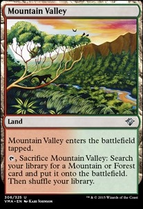 Old Vintage Mountain Valley   Mirage MTG Card Magic the Gathering