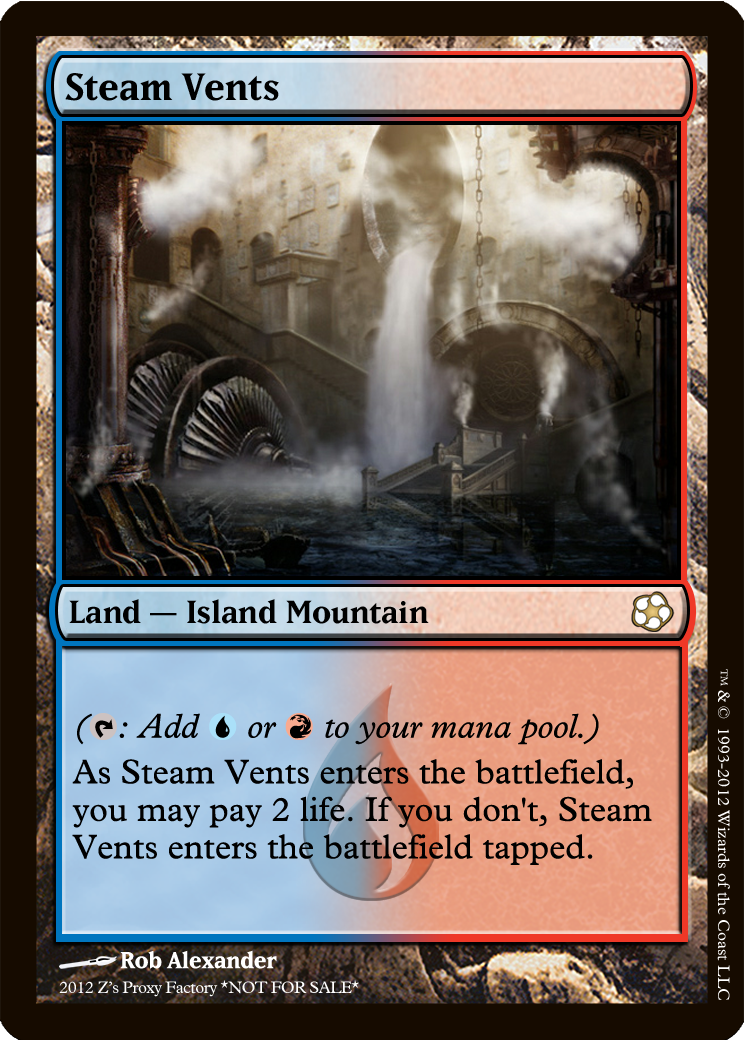 Steam Vents Light Play Normal English Magic Card Guildpact MTG TCG