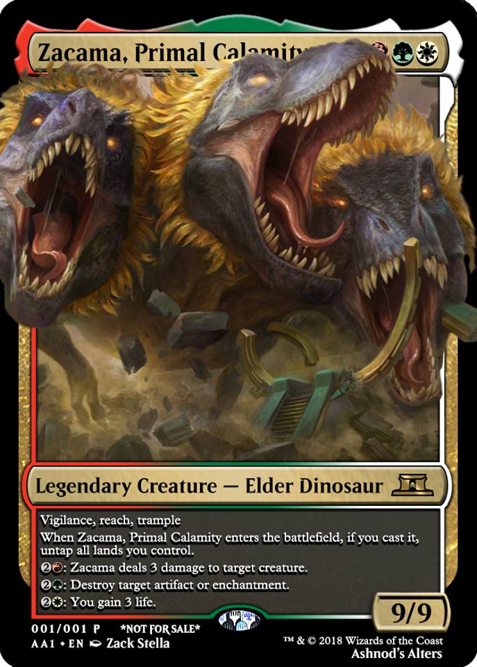 Custom Commander Deck Zacama Primal Calamity Dinosaur EDH Mtg Magic Cards 