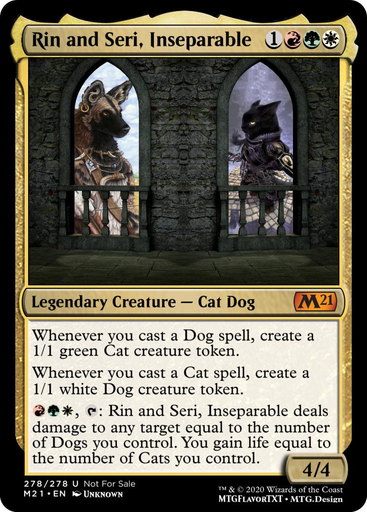 ***Custom Commander Deck*** Rin and Seri Cats & Dogs Tribal EDH Magic Cards 