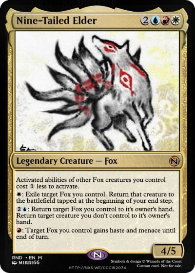 Nine-Tailed Elder feature for Fox Tribal (custom cards)