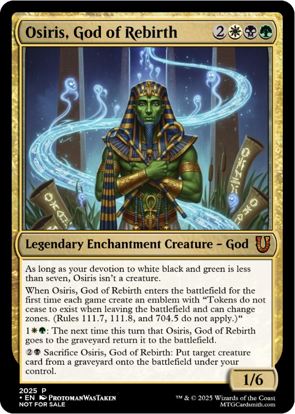 Osiris, God of Rebirth feature for Osiris, God of Rebirth