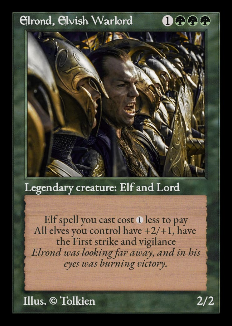 Elrond elvish war lord