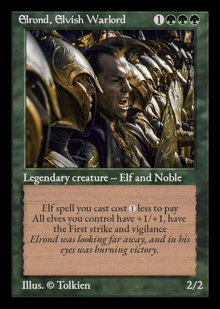 Elrond elvish war lord