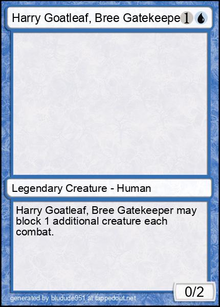 Harry Goatleaf, Bree Gatekeeper