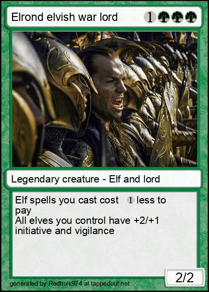 Elrond elvish war lord