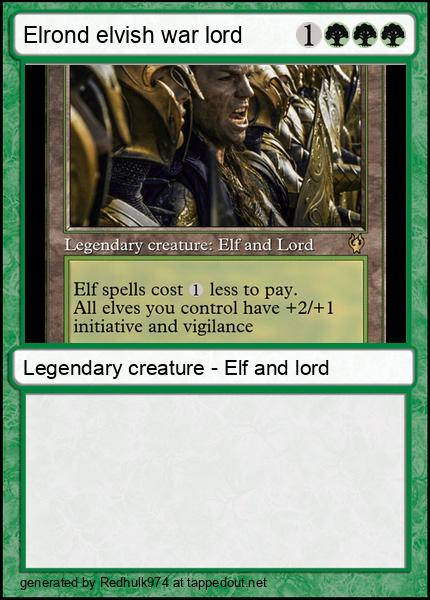 Elrond elvish war lord