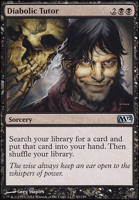Diabolic Tutor feature for Go Away! Or I Shall Bite You a Second Time!