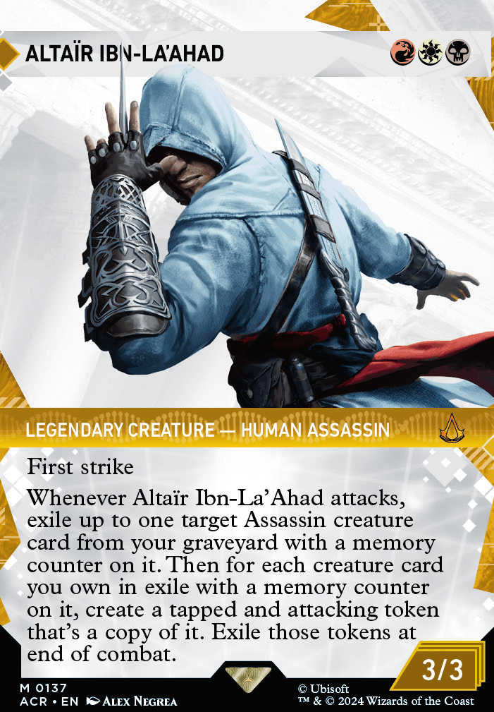 Altair Ibn-La'Ahad feature for Altair Assassin Stabby Bois EDH