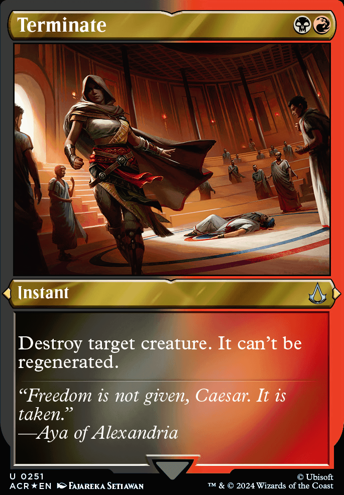 Terminate feature for Wolf in Assassin's cloathing