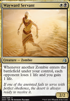 Wayward Servant feature for Orzhov Zombie Tribal