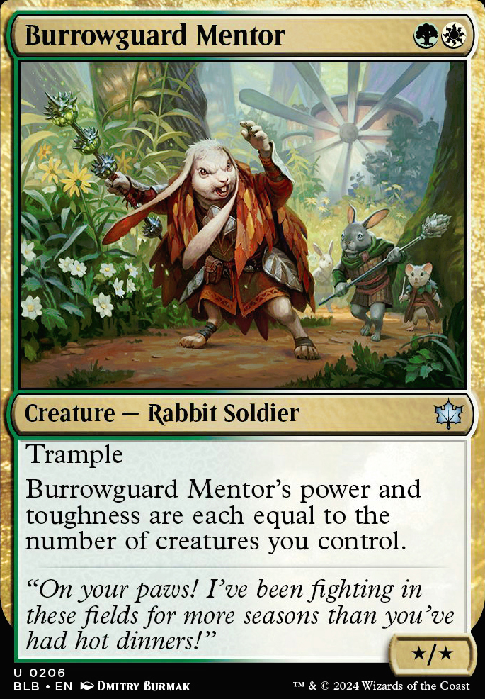 Burrowguard Mentor feature for RABBIT SLIVER TRIBAL