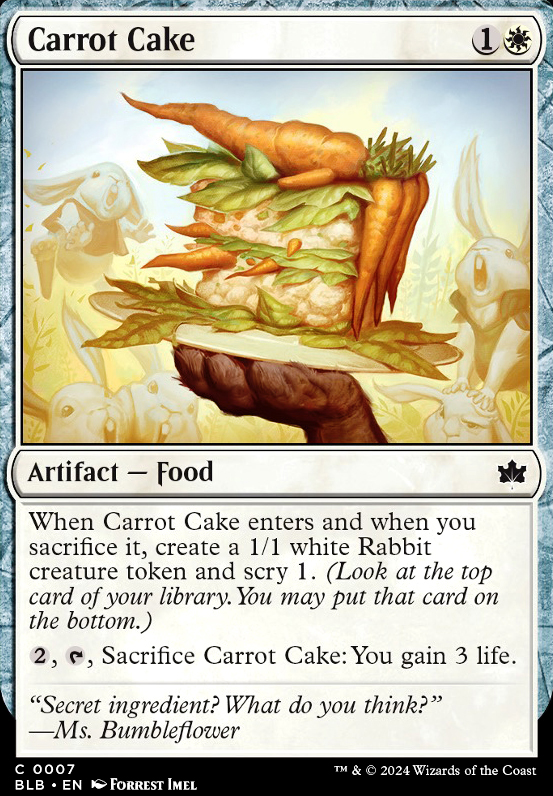 Carrot Cake feature for Spooky Mono White Bunny Token Control