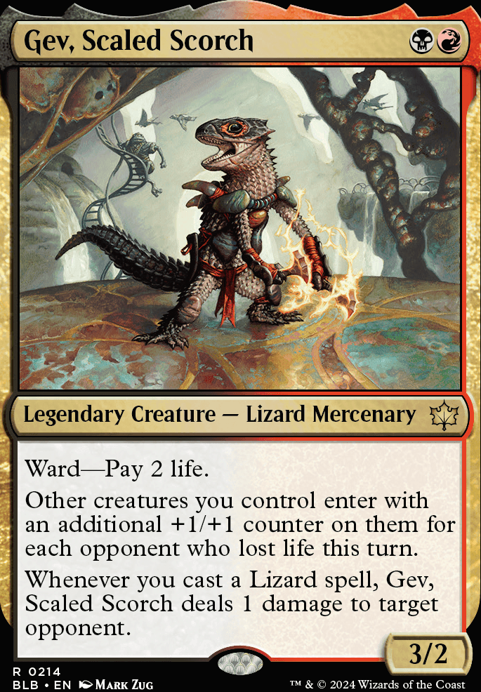 Gev, Scaled Scorch feature for BLB Draft (Lizards)