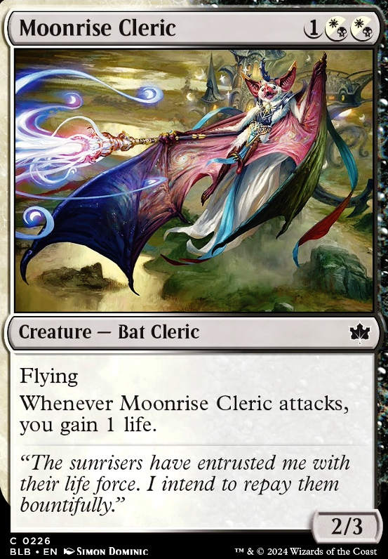 Moonrise Cleric feature for To Give and Take