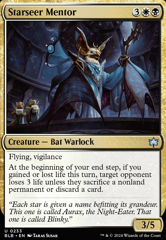 Starseer Mentor feature for Bats Outta Heck!