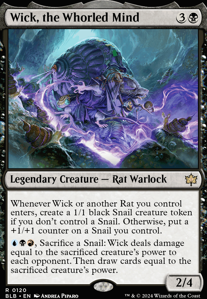 Wick, the Whorled Mind feature for Snail tail and the 5000 rats