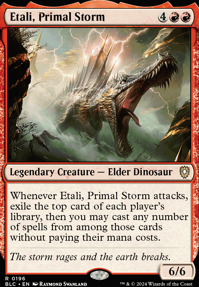 Etali, Primal Storm feature for Wiz's ramshackle commander deck