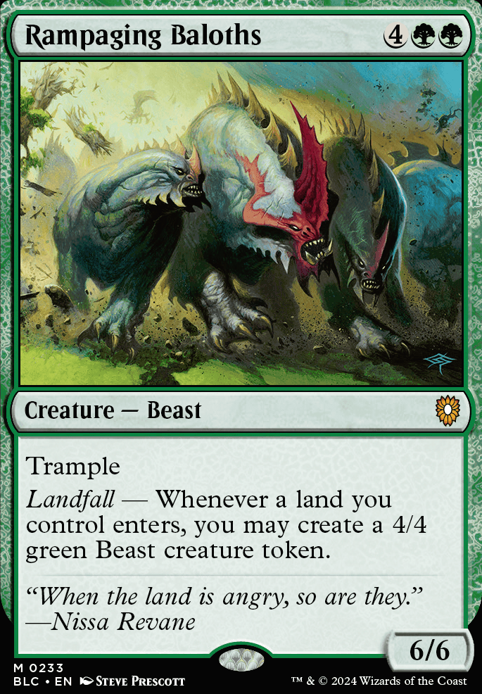 Rampaging Baloths feature for Mono Green Beast Deck