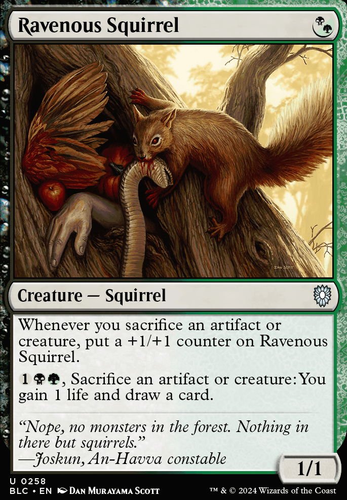 Featured card: Ravenous Squirrel