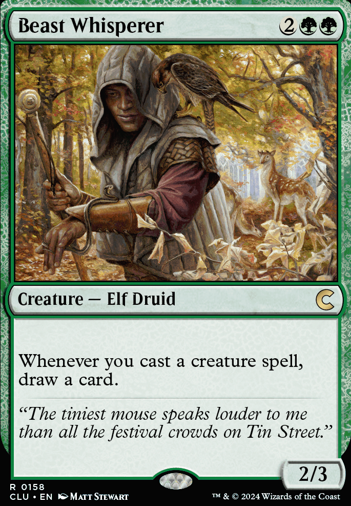 Beast Whisperer feature for Mono Green Elf Tribal
