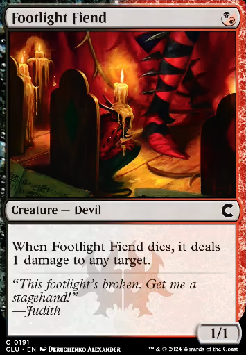 Footlight Fiend feature for Devil Tribal