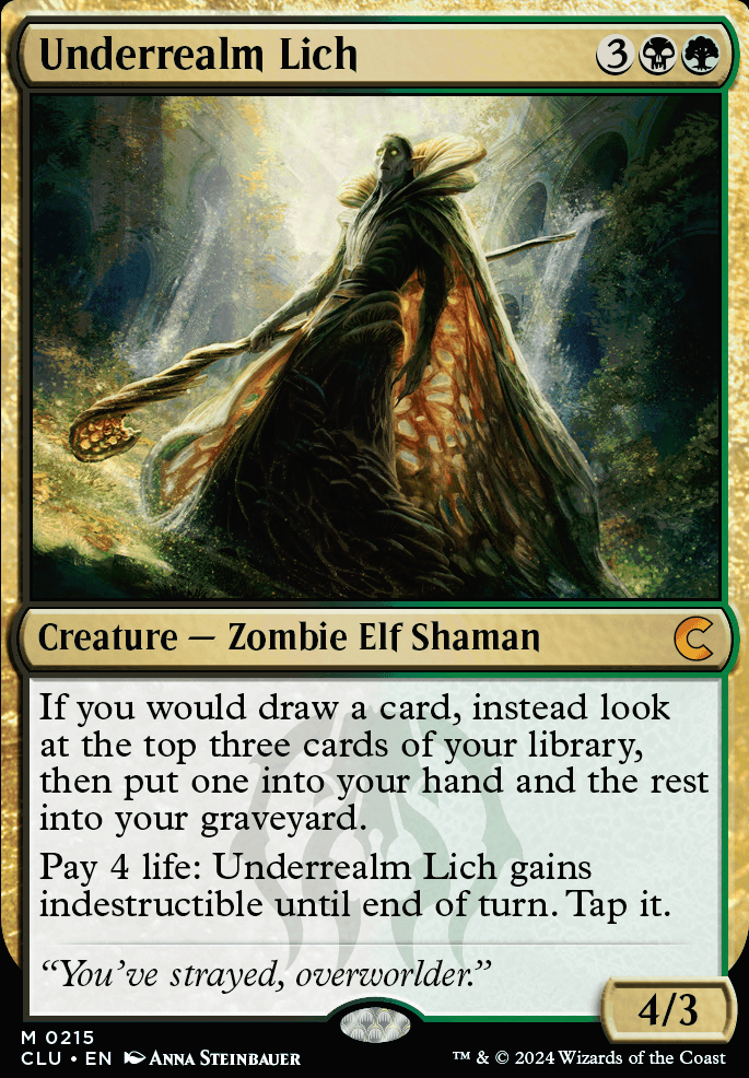 Underrealm Lich feature for Zombie Tribal deck #82,563