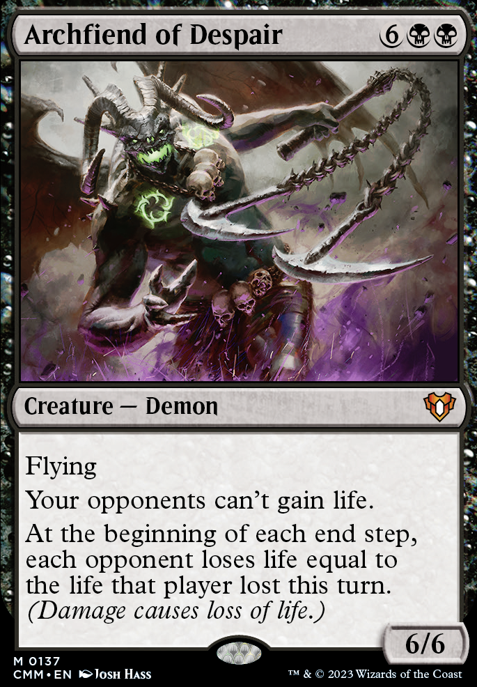 Archfiend of Despair feature for Ziatora Calls Upon the Demons