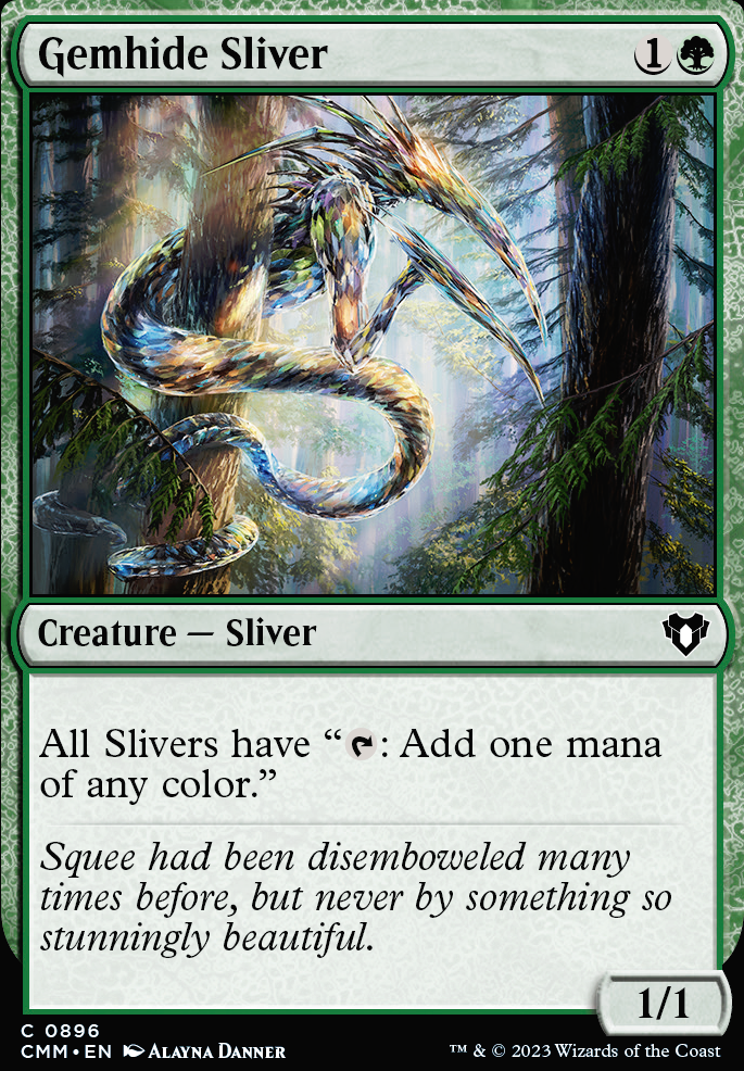 Gemhide Sliver feature for The First Sliver EDH Tribal