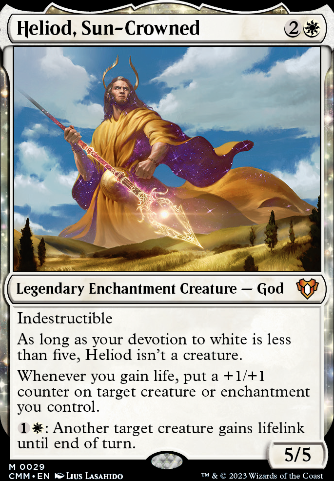 Heliod, Sun-Crowned feature for Mono W Commander Master, Heliod Enchantments Deck