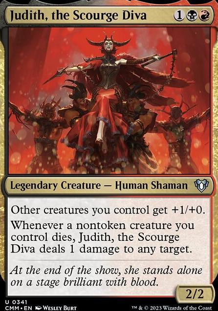 Judith, the Scourge Diva feature for Mistress Judith and the Rakdos Club