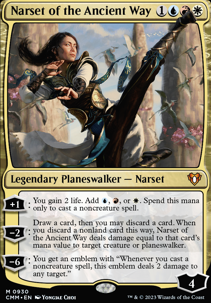 Narset of the Ancient Way feature for Narset cycling Brawl deck