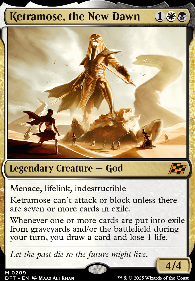 Ketramose, the New Dawn feature for Ketramose EDH