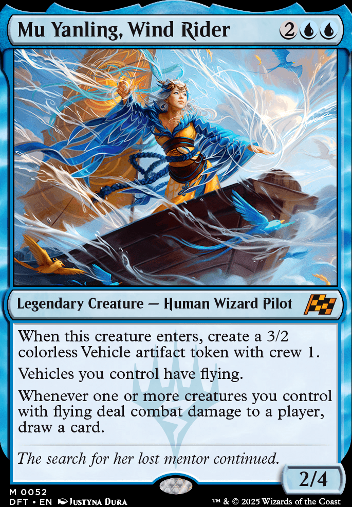 Mu Yanling, Wind Rider feature for DFT Prerelease - Dimir Control ft. Mu Yanling