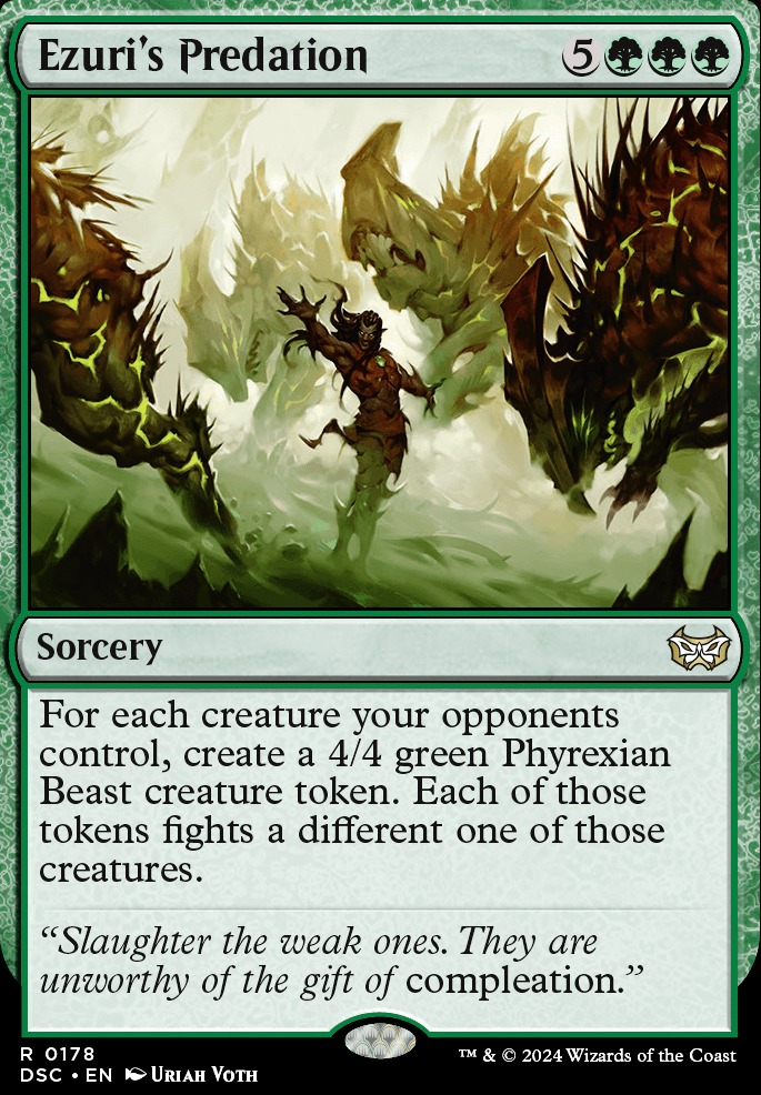 Ezuri's Predation feature for EDH: Mono Green Control