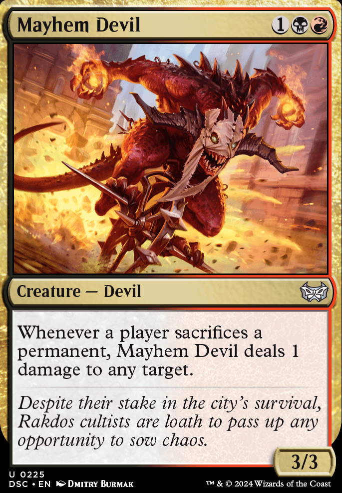 Mayhem Devil feature for Rakdos Demon Sacrifice