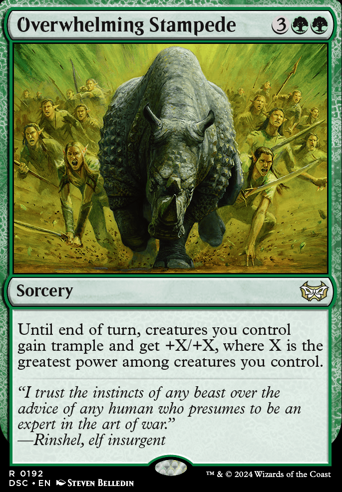 Overwhelming Stampede feature for My Buff big creature/stall deck-