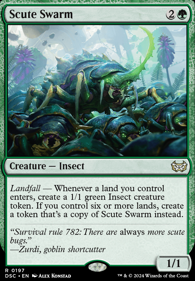 Scute Swarm feature for Simic landfall