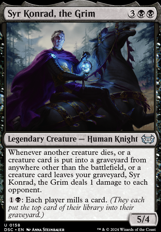 Syr Konrad, the Grim feature for Eldraine Prerelease